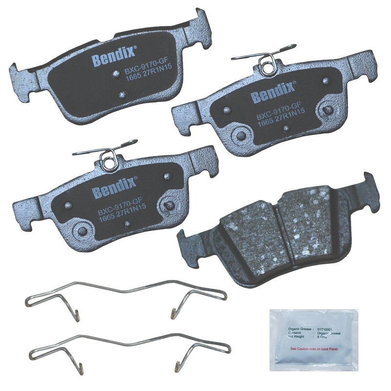 Bendix Priority1 CFC1665 Ceramic Rear Brake Pads for Ford Fusion 20162013 Lincoln MKC 20192015 MKZ 20162013 Nautilus 20232022